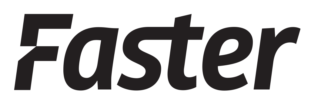 Logo of Faster, a leader in hydraulic quick connectors for trucks and industrial use.