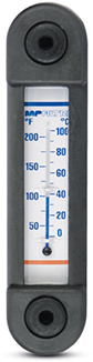 PEILGLAS / TEMPERATUURMETER 127 MM M10