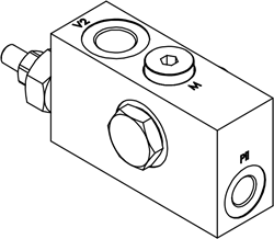 COUNTER BALANCE VALVE 3/8"-1/4" 4.1:1 100-350 BAR (WITH BANJO CONNECTION)