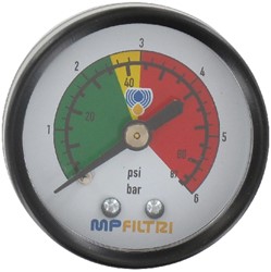 VERSCHMUTZUNGSANZEIGE 0-6 BAR 1/8" (HINTERER ANSCHLUSS)