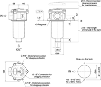 RETOURFILTER MPF100 L3 1" 10 µm 225 L/MIN PAPIER-2