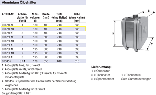 HYDRAULIKTANK ALUMINIUM 150 LTR 636×718×400 + EDBRO PLATTE RECHTS-3
