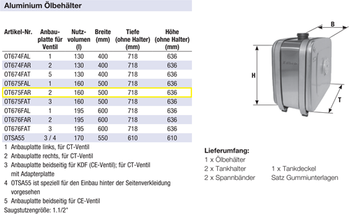 HYDRAULIKTANK ALUMINIUM 200 LTR 636×718×500 + EDBRO PLATTE RECHTS-3