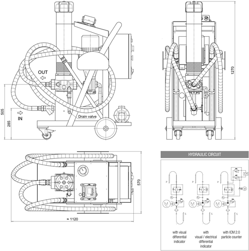 MOBILE FILTRATION UNIT 50 L/MIN 400 VAC (WITHOUT ELEMENT)-3