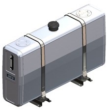 HYDRAULIKTANK ALUMINIUM 200 LTR 289×645×1250 + MONTAGEPLATTE FÜR OMFB KIPPVENTIL