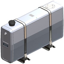 HYDRAULIEKTANK ALUMINIUM 200 LTR 289*645*1250 + MONTAGEPLAAT VOOR OMFB KIPVENTIEL