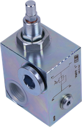 OVERDRUKVENTIEL 1" 50-400 BAR 