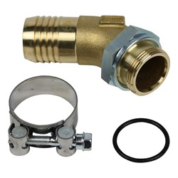SUCTION FITTING 45° 1" X 38 MM INCL HOSE CLAMP 48-51 MM