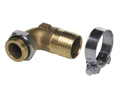 SUCTION FITTING 90° 1" X 38 MM INCL HOSE CLAMP 48-51 MM