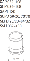 SAUGSTUTZE 45° SUNFAB SC84-SC108 SCT130 45 MM (52-55)-3